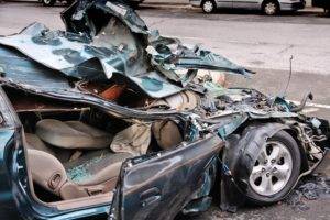 bad car accident scene